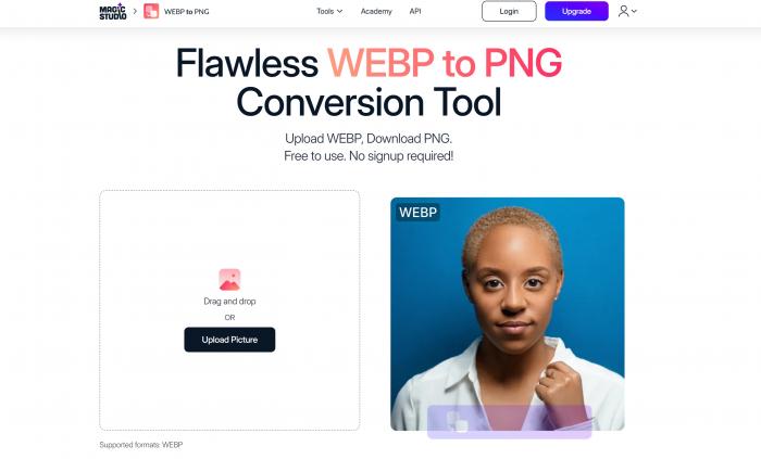 Magic Studio WebP do narzędzia do konwersji PNG